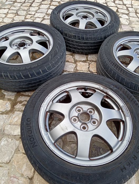 Jantes 16" 5x100 com Pneus 195/55 R16 (Toyota, Seat, VW, Audi, Skoda, Subaru)