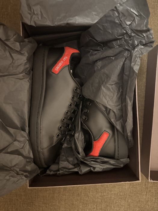 Оригінальні Шкіряні кросівки Raf Simons Orion колір чорний HR760002L