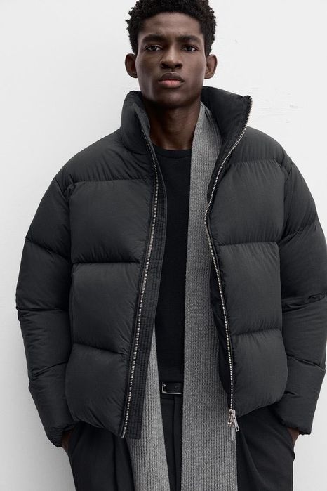 Новий чоловічий пуховик на зиму Зара Zara