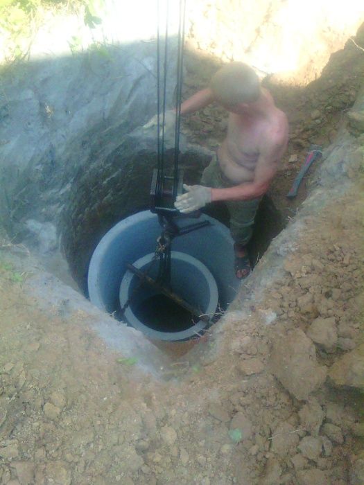 Чистка, поглиблення криниць, копка каналізацій, зб кільця