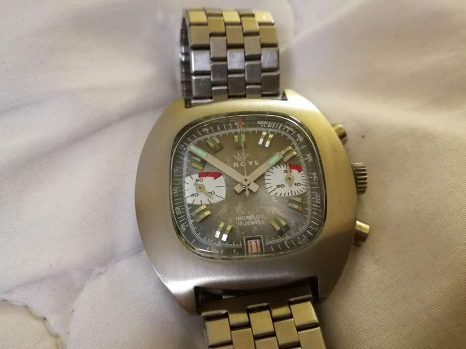 Relógio antigo cronografo orcyl valjoux 7734