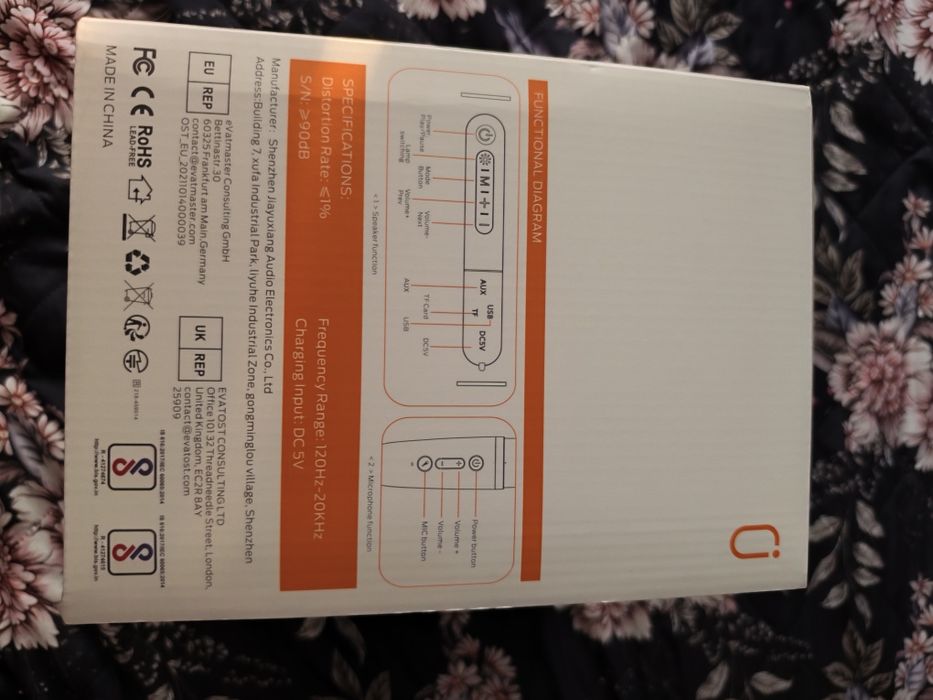Przenośny Głośnik Karaoke JYX D30-T 2 Mikrofony Bezprzewodowe RGB LED