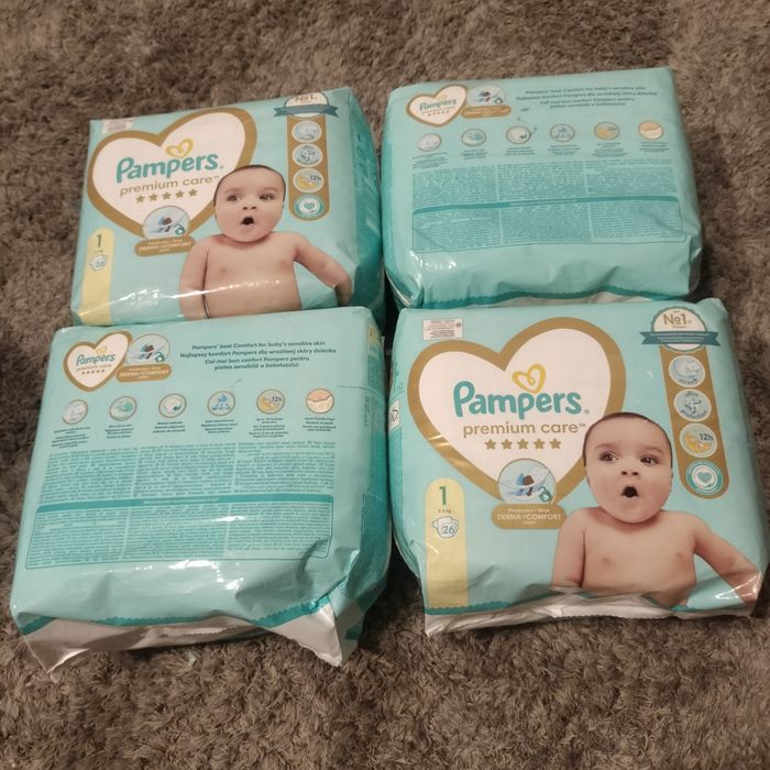 Pampers premium care 1 jedynki 4 opakowania