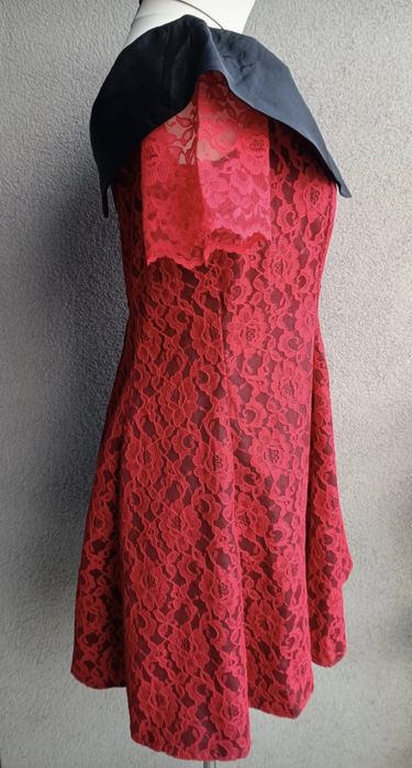 Sukienka biust 54x2 L XL pin-up rockabilly koronka romantic goth