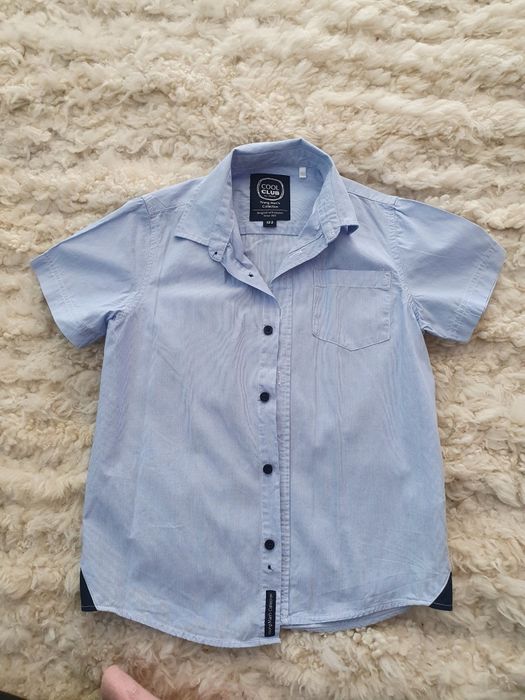 Koszula wizytowa krótki rękaw r. 122 IDEALNE!