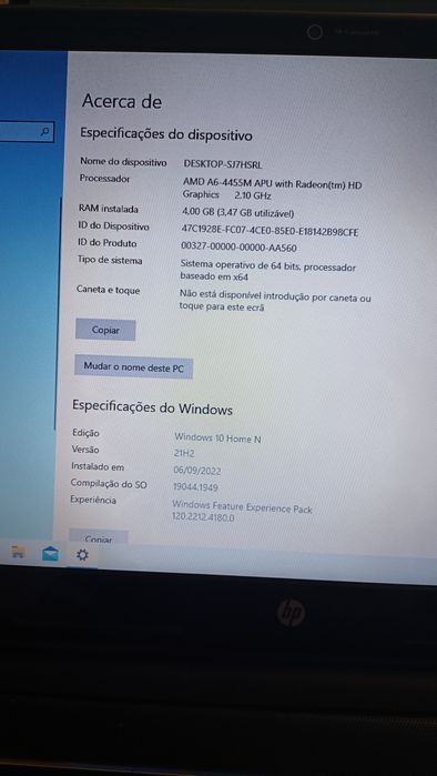 HP Pavilion 15 polegadas64729832324354121