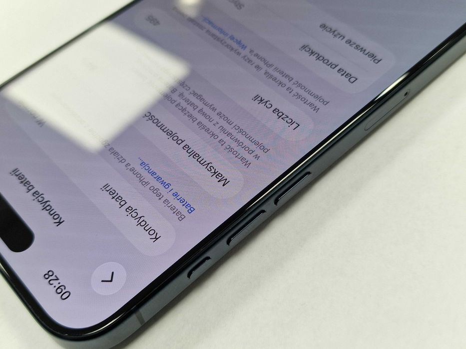 Iphone 15 PRO MAX 256GB/ Blue Titanium/ 84%/ Grade A-/ + ładowarka/ Gwarancja