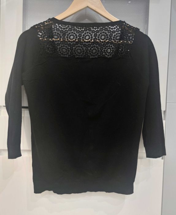 ZARA KNIT czarny krótki sweterek r. M
