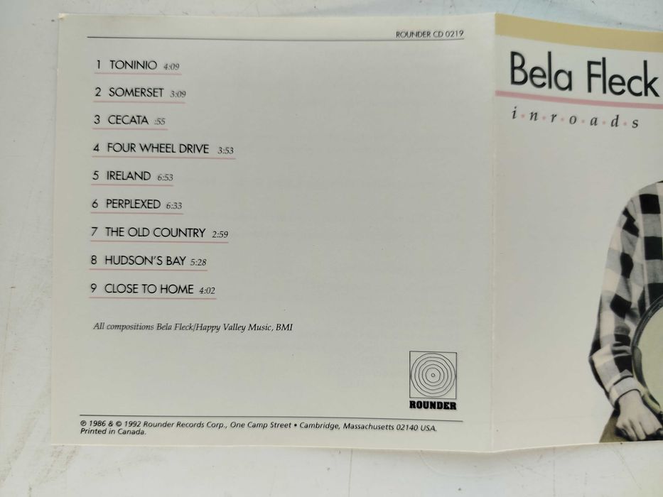 Okładka CD Béla Fleck Inroads poligrafia OP+OT bez płyty !!