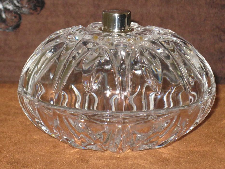 Bomboneira Cristal C/Pega em Prata Lei Maciça 925 mil.