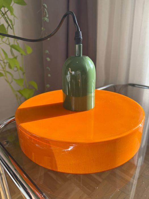 Nowa szklana w stylu vintage bauhaus pomarańczowa space Age loftowa