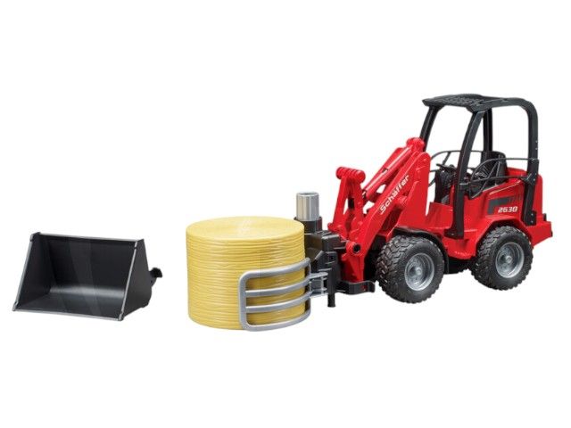 Bruder Schäffer 2630 z chwytakiem do bel 1:16 – nowa ładowarka