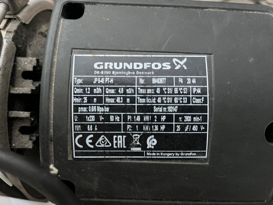 Насос поверхностный, насосная станция grundfos jp54