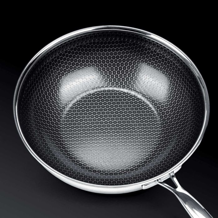 Profesjonalna Patelnia Ceramiczna Wok Indukcja 30 cm z pokrywką Kanso