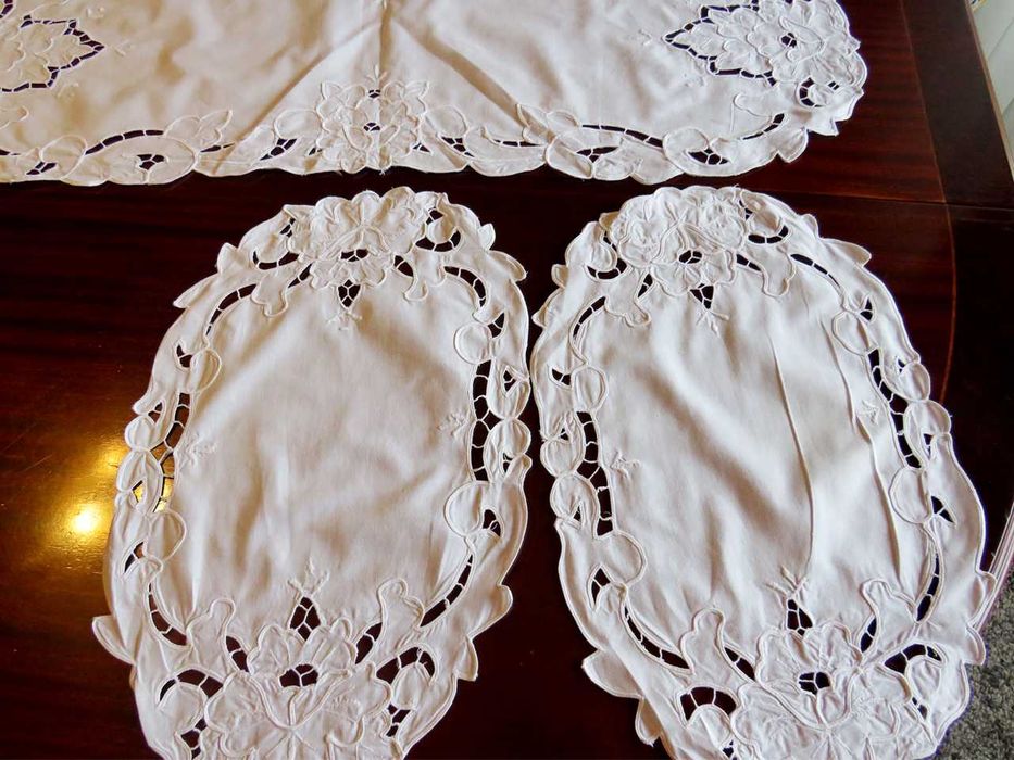 Conjunto de 3 panos de quarto em linho