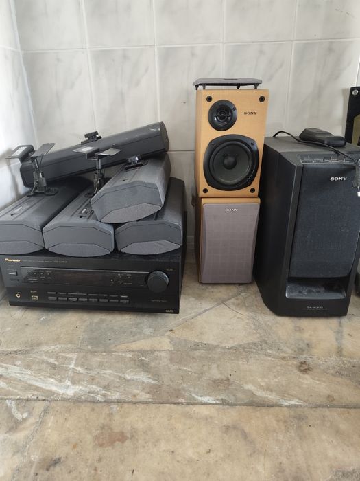 Amplificador com colunas 5.1