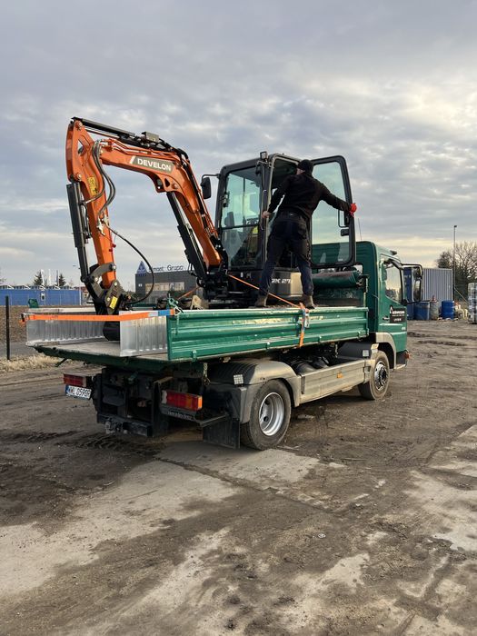 Kompleksowe roboty ziemne minikoparka 3t koparka wywrotka wykopy usług