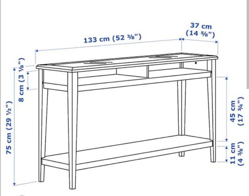 Consola branca Liatorp da IKEA