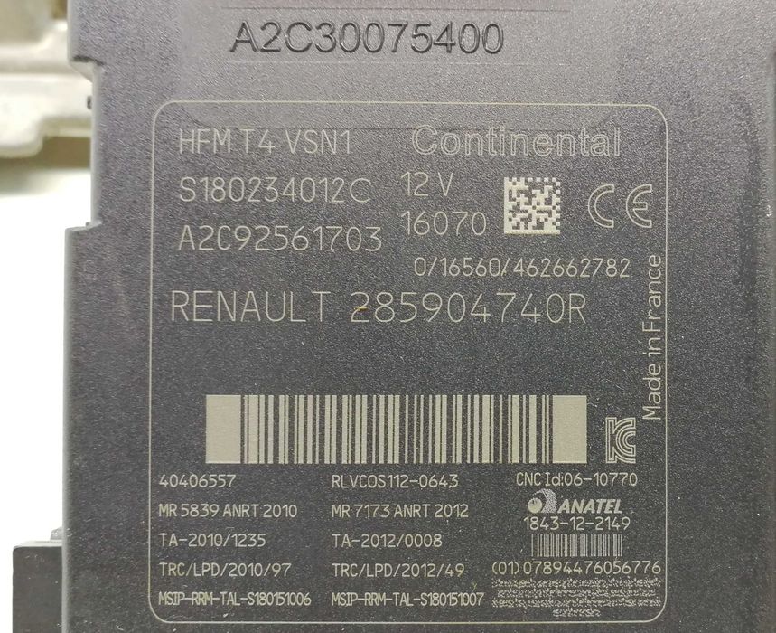 kit centralina chave renault clio IV 0.9