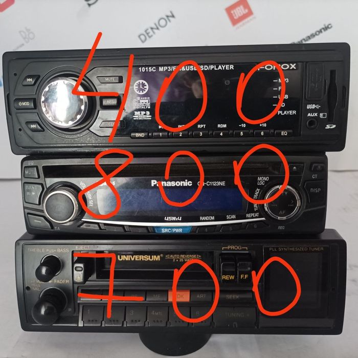 Автомагнітоли Panasonic,Universumз bluetooth