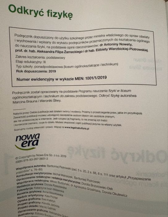 Fizyka na czasie klasa 1