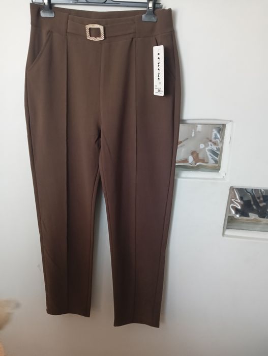 Eleganckie spodnie brązowe