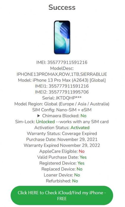 Iphone 13 Pro Max 1TB