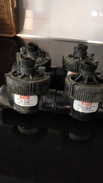 Material de rega da marca Hunter e Toro