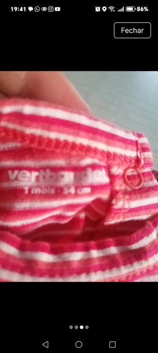 Babygrow bebé 1 mês