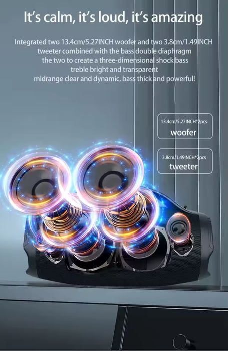 Boombox Zealot S98 przenośny głośnik bezprzewodowy bluetooth głośny