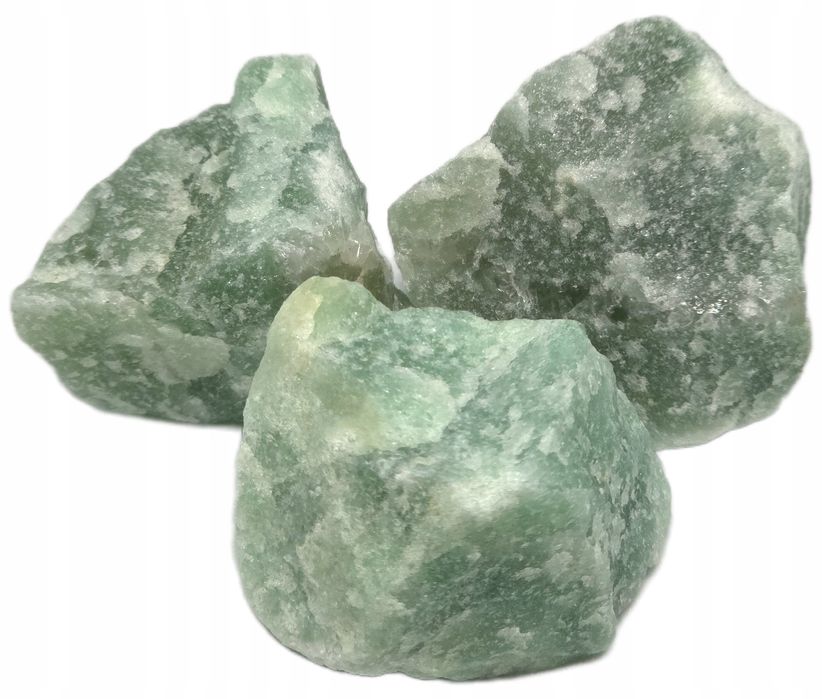 surowe kamienie naturalne - jadeit duże 3szt