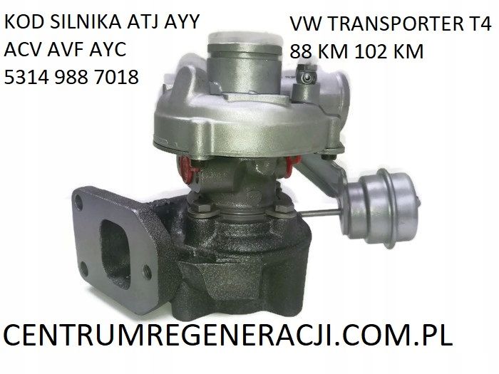 turbina turbosprężarka vw t4 transporter 2.5tdi 88km 102km 53149707018