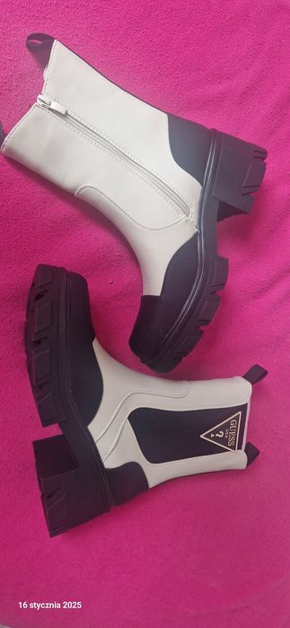 Botki guess na grubej podeszwie rozmiar 39,40,41  PROMOCJA