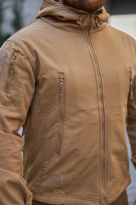 Куртка демісезонна Койот Soft Shell Shadow тактична водонепроникна
