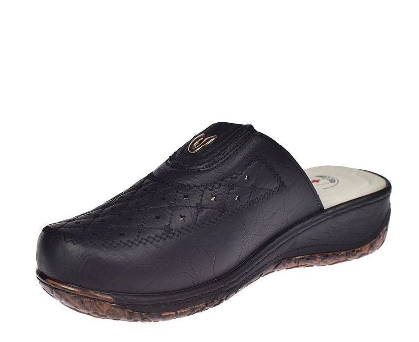 Klapki medyczne damskie na koturnie Enplus JL395 bk roz.  37