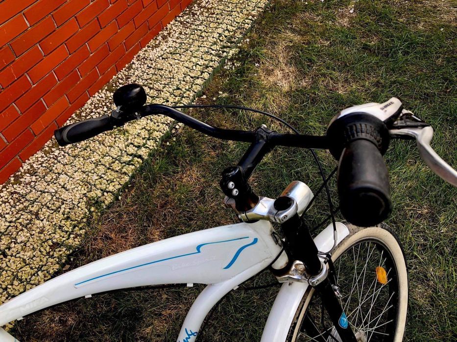 Rower MIFA białoczarny damski z przerzutami shimano Rybie • OLX.pl