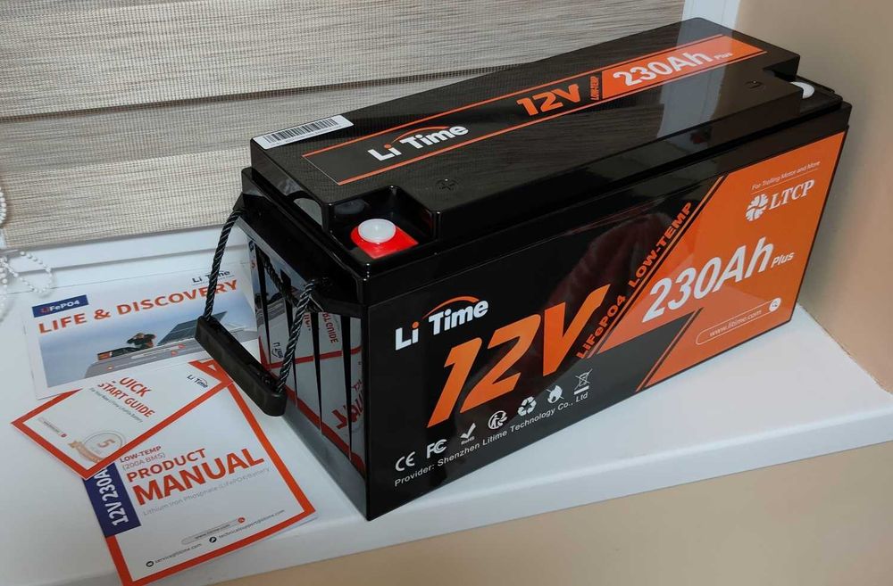 Акумулятор LiTime 12 V 230 Ah LiFePO4 літій залізо-фосфат BMS 200 A