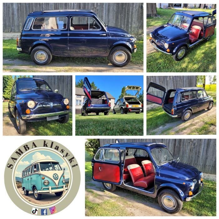Fiat 500-Auto do ślubu, filmu, na sesje świąteczne, SAMBA klasyki