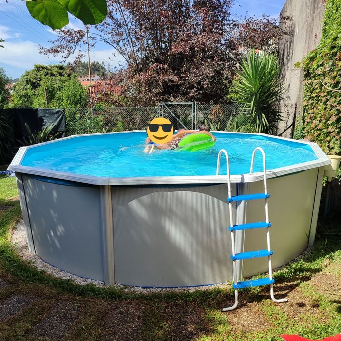 Piscina em aço Branca 460*120