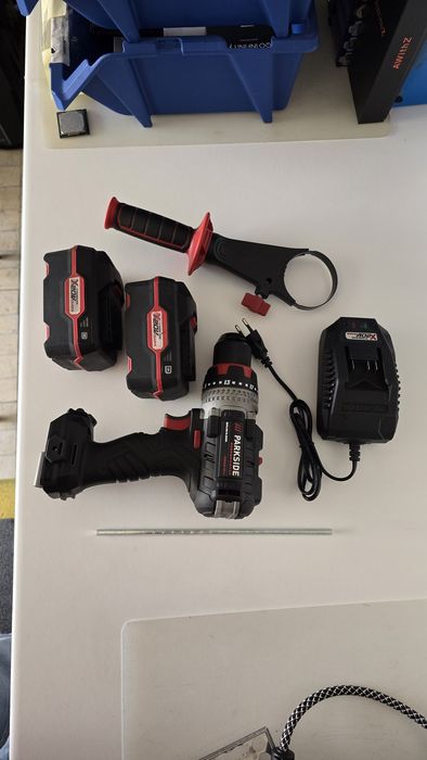 Berbequim Parkside Performance 20V Brushless (Novo) + 2 Baterias 4Ah
