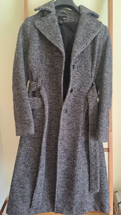 Casaco de Lã Comprido com Cinto – Mulher – Tamanho M – Bom Estado