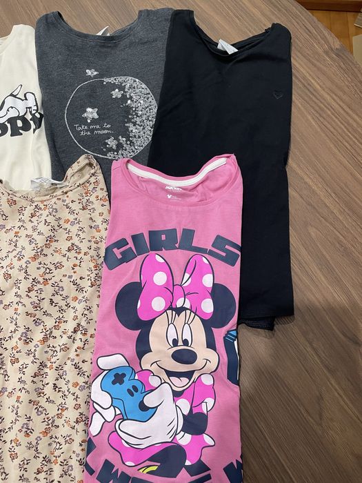 9 T-Shirts man. comprida   Menina 7/8 anos