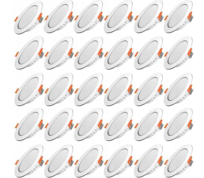 Tofisr Reflektor LED do zabudowy płaski 230 V 5 W 30szt