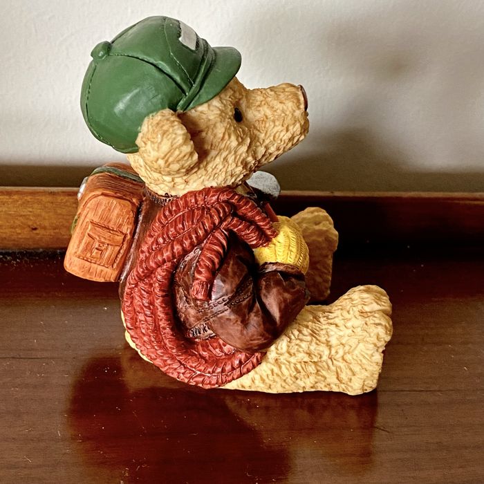 Teddy bear hand painted by W.U. 1996