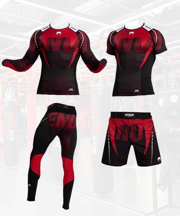 Venum Комплект 3 в 1, 4 в 1 рашгард, футболка, шорты, леггинсы!