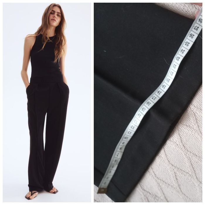 H&M M-L Eleganckie garniturowe czarne spodnie szerokie nogawki