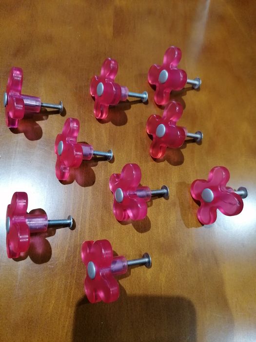 Puxadores cor de rosa em forma de flor64752182629251122