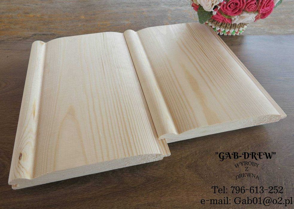 Deska Elewacyjna Imitacja Bala P-2 Gr.23x147 /Półbal Podbitka Tarasowa