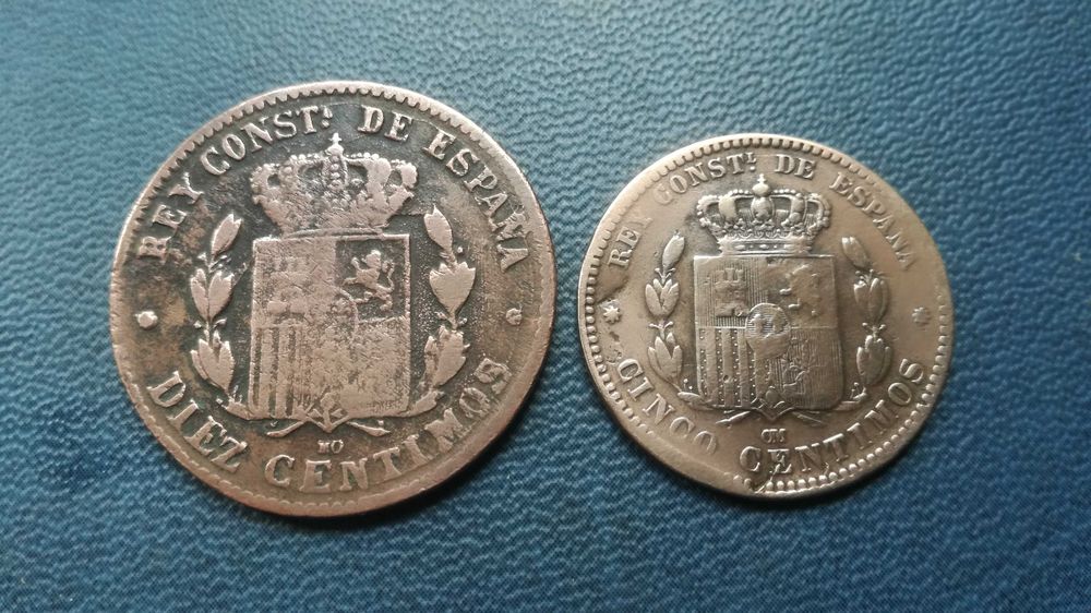 Hiszpania 10 i 5 centimos 1879