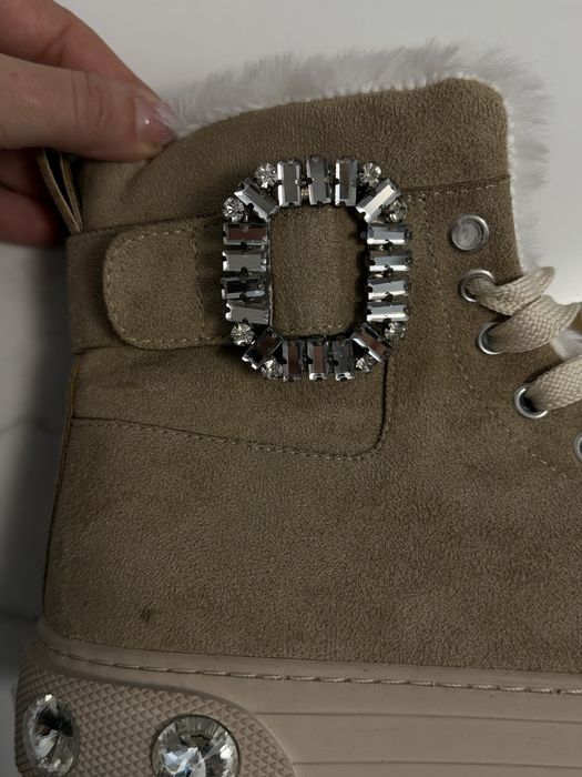 Зимові кеди жіночі, бежеві кеди зимові, кеди dior, зимові кросівки.